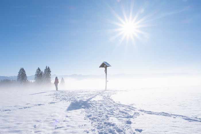 Knapp über den Wolken